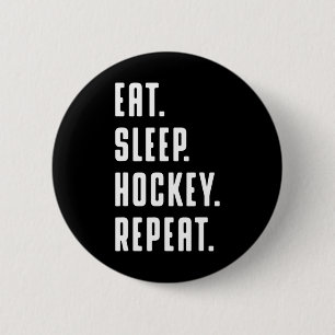 Spaß essen Sleep Hockey Wiederholung Spaß Grafik f Button