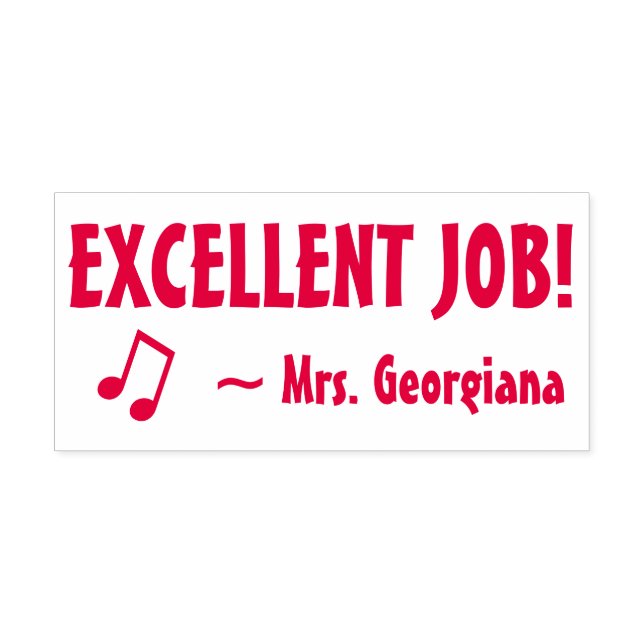 Spaß "EXCELLENT JOB!" Erzieherin Rubber Briefmarke Permastempel (Design)