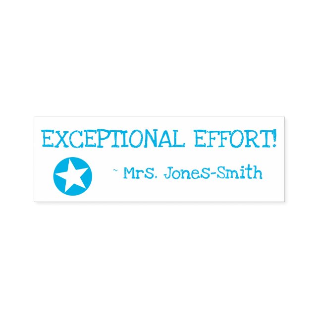 Spaß "EXZEPTIONELLE BEMÜHUNGEN!" + Name des Autors Permastempel (Design)