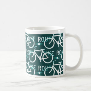 Spaß-Fahrrad-Weg Fixie Fahrrad-Radfahrer-Muster Kaffeetasse
