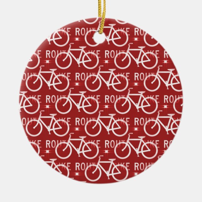 Spaß-Fahrrad-Weg Fixie Keramik Ornament (Vorne)