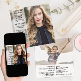 Spaß Fakten 2 Foto Moderne Ankündigung Abschluss