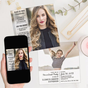 Spaß Fakten 2 Foto Moderne Ankündigung Abschluss