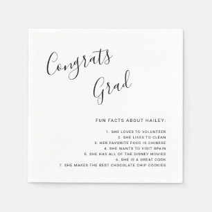 Spaß Fakten Abschluss Einfach handschriftlich Serviette