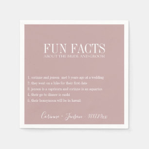Spaß Fakten Dusty Mauve Personalisiert Serviette