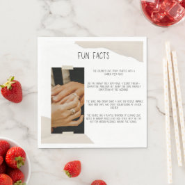 Spaß Fakten einfache Hochzeit Serviette
