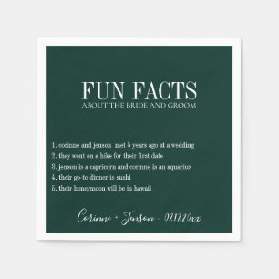 Spaß Fakten Emerald Green Personalisiert Serviette
