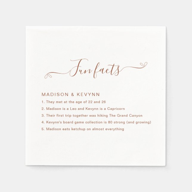 Spaß Fakten Hochzeiten von Napkins Serviette (Vorderseite)