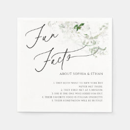 Spaß Fakten Kalligrafie Hochzeitgrün Serviette