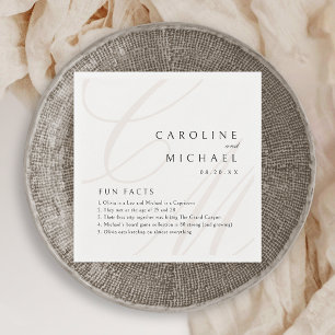 Spaß Fakten Klassisches Elegance-Kalligraphie-Mono Serviette