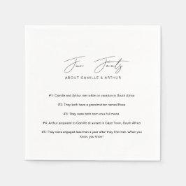 Spaß Fakten Minimalistisches Skriptpapier Napkin Serviette