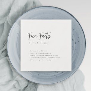 Spaß Fakten Moderne Minimalistische Hochzeit mit C Serviette