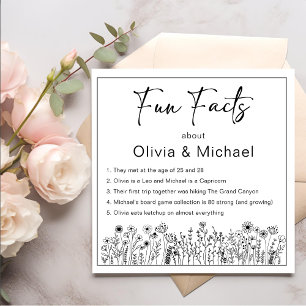 Spaß Fakten Moderne Minimalistische Hochzeit Napki Serviette