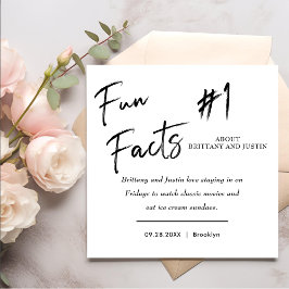 Spaß Fakten Moderne Minimalistische Hochzeit Napki Serviette