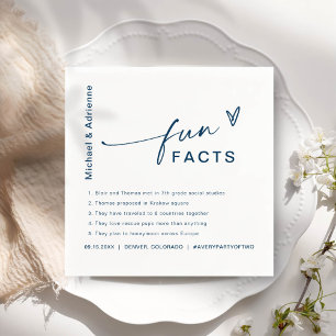 Spaß Fakten Moderne Minimalistische Hochzeit Napki Serviette