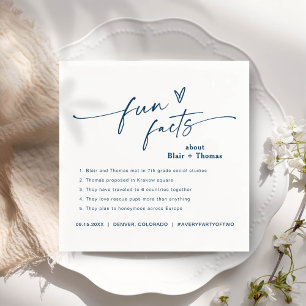 Spaß Fakten Moderne Minimalistische Hochzeit Napki Serviette