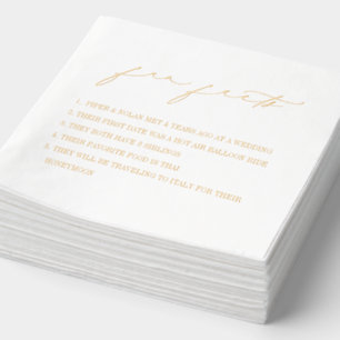 Spaß Fakten Moderne Minimalistische Hochzeit Servietten Mit Folie