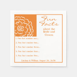 Spaß Fakten Orange Marigold Hochzeitempfehlung Serviette