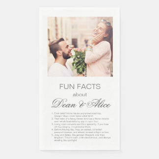Spaß Fakten über Bride & Groom Modernes einfaches Serviette