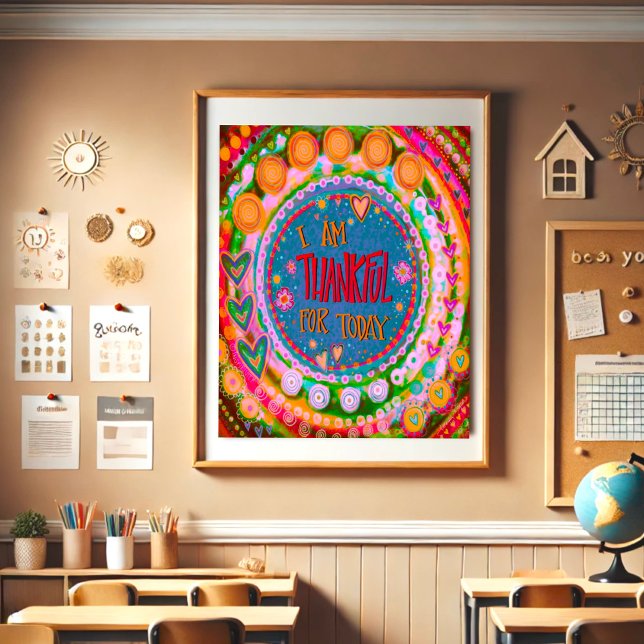 Spaß farbenfroh dankbar für die heutige Inspiritiv Poster (Von Creator hochgeladen)