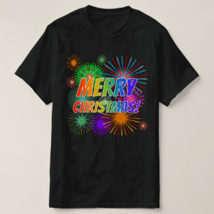 Spaß, farbenfroh, Regenbogenspektrum "MERRY CHRIST T-Shirt