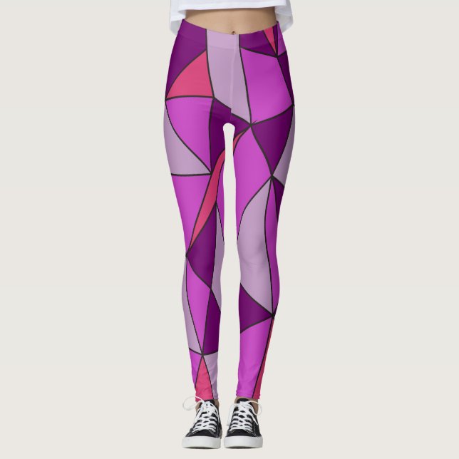 Spaß farbenfroh Yoga Leggings (Vorderseite)
