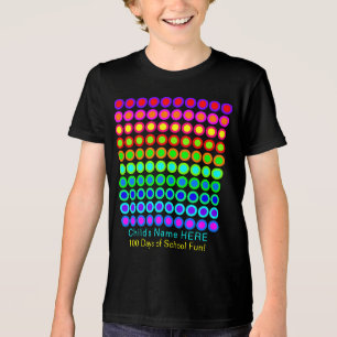 Spaß farbenfrohe 100 Schultage, Personalisierte Ki Tri-Blend Shirt