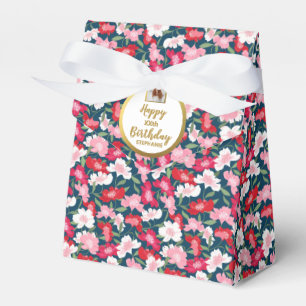 Spaß, farbenfrohe Blüte, maßgeschneidertes Foto Geschenkschachtel