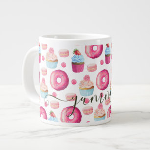 Spaß & farbenfrohe Donuts, Cupcakes & Cookies Jumbo-Tasse