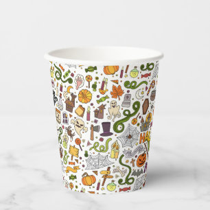 Spaß farbenfrohe Halloween Thema Party Paper Cups Pappbecher