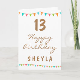 Spaß Farbenfrohe Jagdfahnen Kindergeburtstag Party Karte