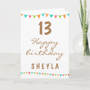 Spaß Farbenfrohe Jagdfahnen Kindergeburtstag Party Karte