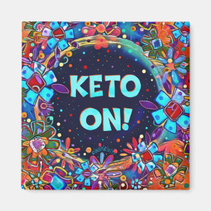 Spaß Farbenfrohe Keto über die lustige Blumengeist Magnet