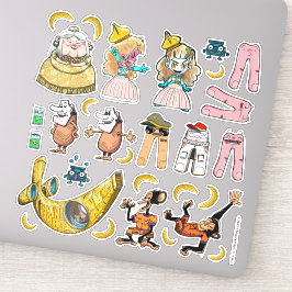 Spaß Farbenfrohe Kinder Comic Scrapbooking Charakt Aufkleber