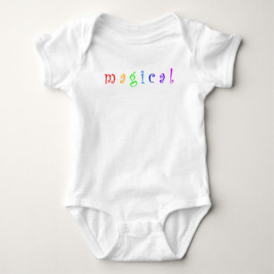 Spaß Farbenfrohe "magische" Typografie Kunst Baby Strampler