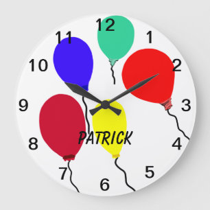 Spaß Farbenfrohe Party Ballons Kinder Wand Uhr