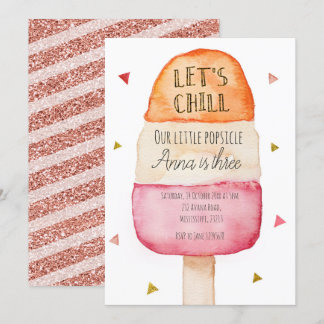 Spaß farbenfrohe Popsicle Geburtstagseinladung Einladung