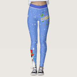 Spaß feierlich Frohe Weihnachten mit Funky Snowman Leggings