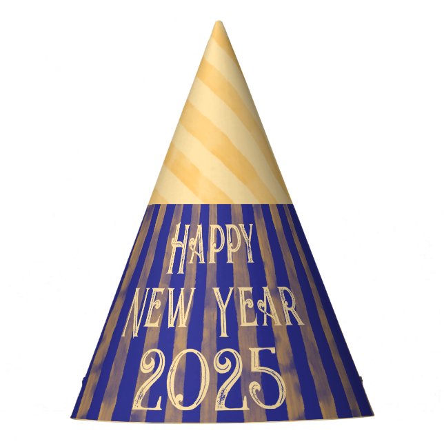 Spaß feierlich Glück Neujahr Mitternacht blauen St Partyhütchen (Vorderseite)