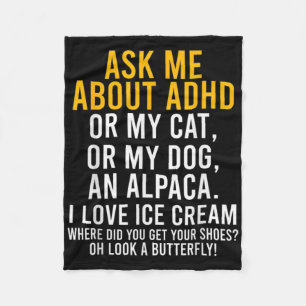 Spaß Fragte mich über Adhd Autismus Mental Health Fleecedecke