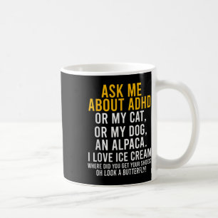 Spaß Fragte mich über Adhd Autismus Mental Health Kaffeetasse
