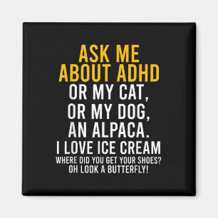 Spaß Fragte mich über Adhd Autismus Mental Health Magnet