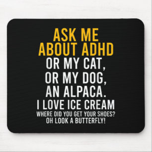 Spaß Fragte mich über Adhd Autismus Mental Health Mousepad