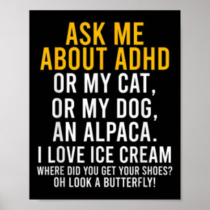 Spaß Fragte mich über Adhd Autismus Mental Health  Poster