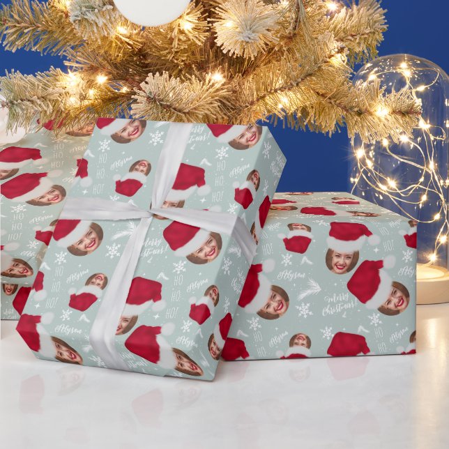 Spaß froh Weihnachts-Illustration Foto Name Geschenkpapier (Feiertage)