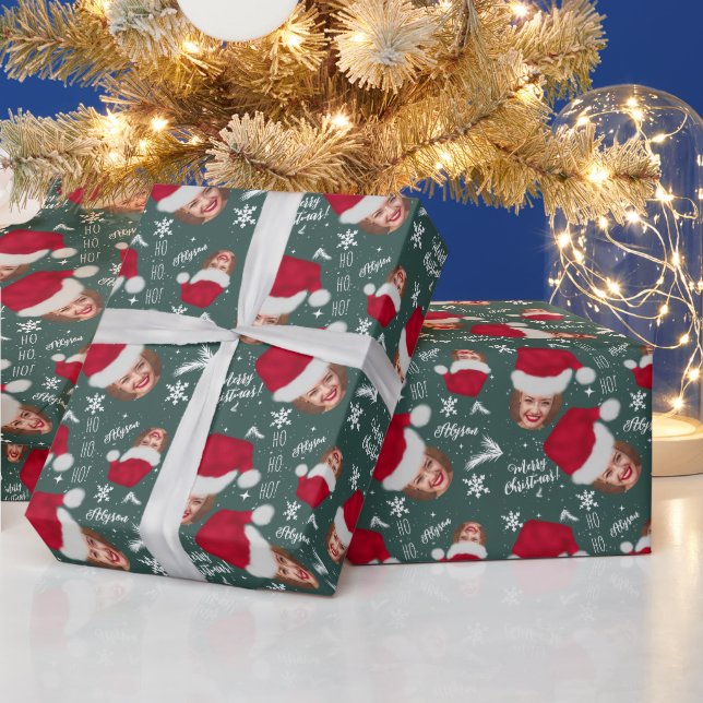 Spaß froh Weihnachts-Illustration Foto Name Geschenkpapier (Feiertage)