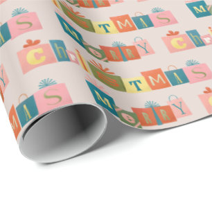 Spaß frohe Weihnachten präsentiert Design Geschenkpapier
