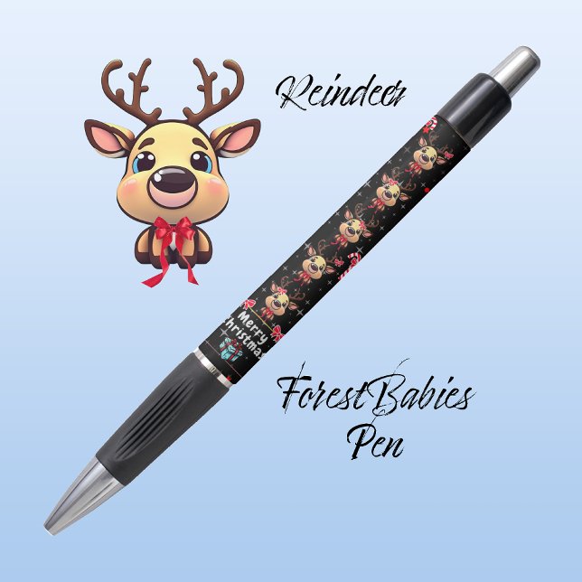 Spaß frohe Weihnachten Rentier Xmas Deer Black 🦌  Kugelschreiber (Von Creator hochgeladen)