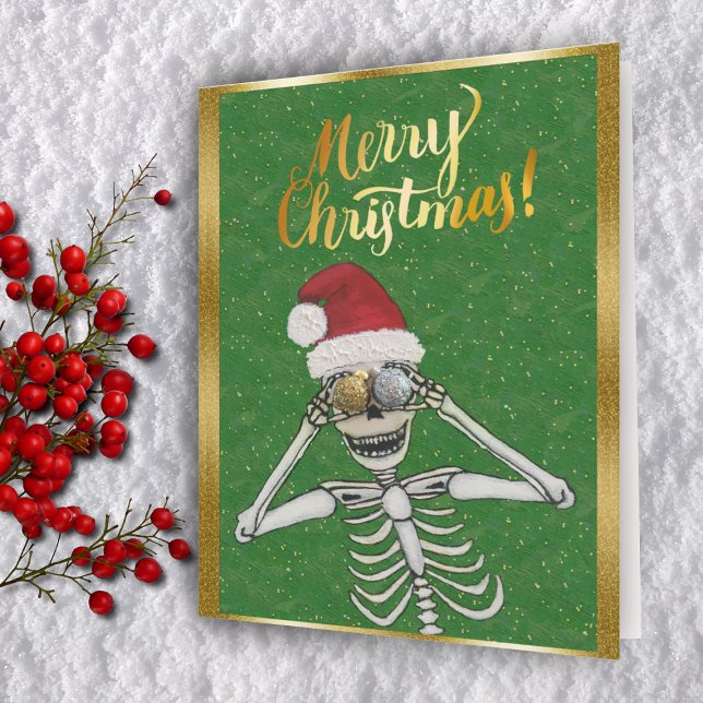 Spaß Frohe Weihnachten Skeleton Weihnachtsmannmütz (Von Creator hochgeladen)