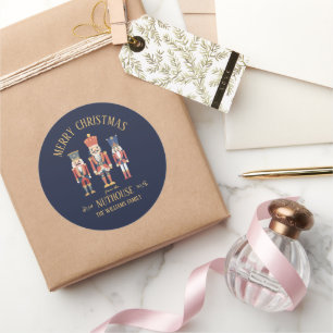 Spaß frohe Weihnachten von der Nuthouse Nutcracker Runder Aufkleber